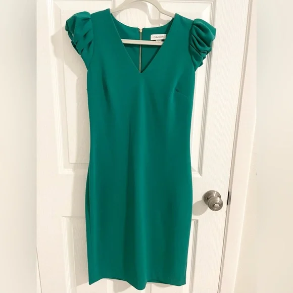 Calvin Klein | Dresses | Calvin Klein Emerald Green Dress | Poshmark